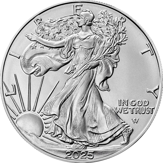 2025 Silver American Eagle BU in Wedding Gift Holder 2025 Silver American Eagle BU in Wedding Gift Holder