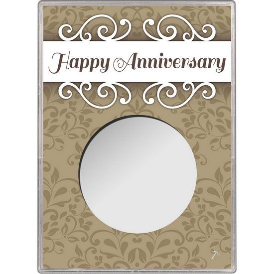Happy Anniversary Gift Holder for Silver American Eagle - Empty