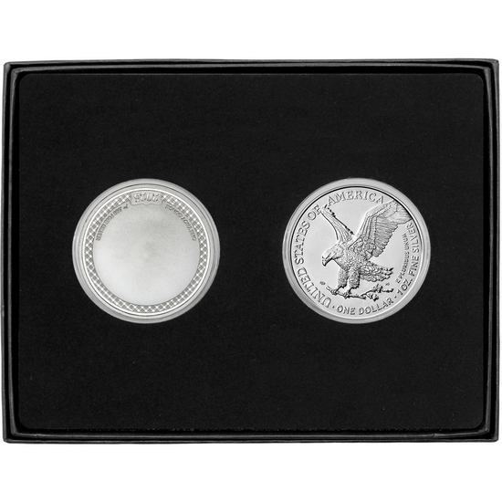 Congratulations Graduation 2025 Silver Medallion and Silver American Eagle 2pc Gift Set Congratulations Graduation 2025 Silver Medallion and Silver American Eagle 2pc Gift Set