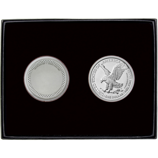 Happy Mother's Day Mother Like No Other Silver Medallion and Silver American Eagle 2pc Gift Set
