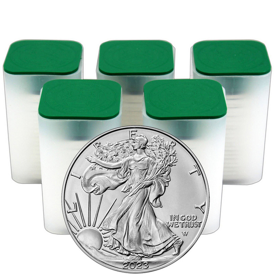 2023 Silver American Eagle BU Coin 100pc in Tubes