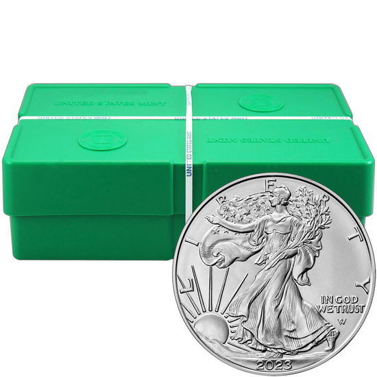 2023 Silver American Eagle BU Coin 500pc Monster Box