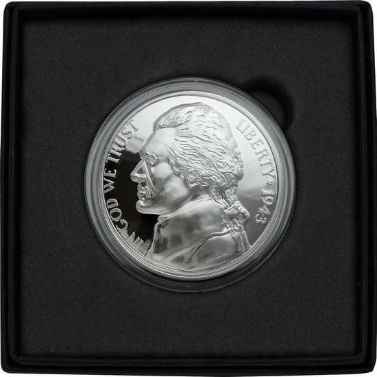 (2023) Jefferson Nickel American Legacy Collection 1oz Silver High Relief Domed Proof Round in Gift Box