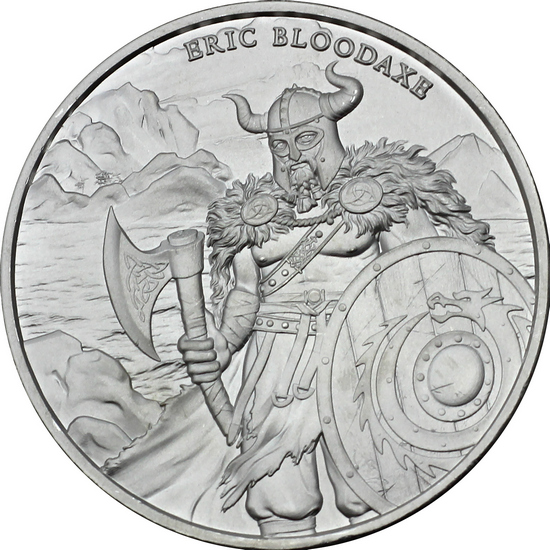Eric Bloodaxe Legendary Warriors Series 1oz .999 Silver Medallion 100pc Eric Bloodaxe Legendary Warriors Series 1oz .999 Silver Medallion 100pc