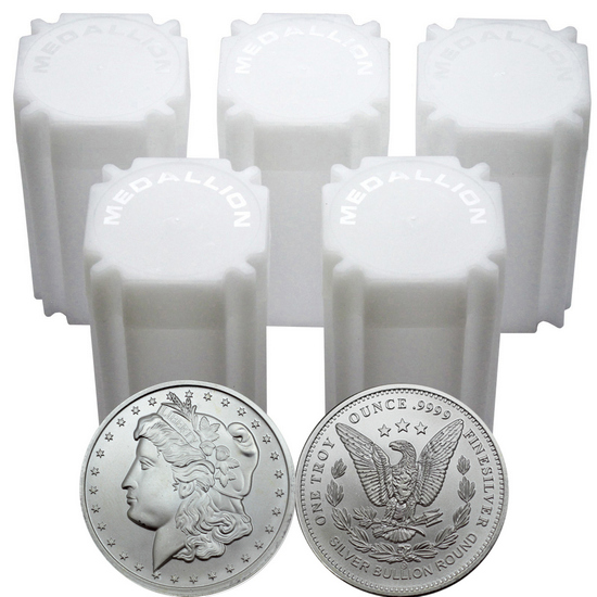 Morgan Dollar Replica 1oz .9999 Silver Medallion 100pc