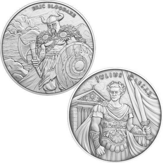 10pc Legendary Warriors Series 1oz .999 Silver Round