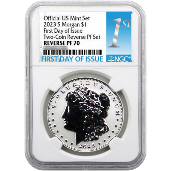 2023 S Morgan and Peace Silver Dollar Set Reverse PF70 FDI NGC 1st Label 2023 S Morgan and Peace Silver Dollar Set Reverse PF70 FDI NGC 1st Label