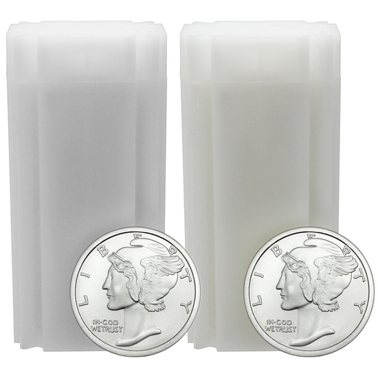 Mercury Dime Replica 2oz .999 Silver Medallion 50pc in Tubes