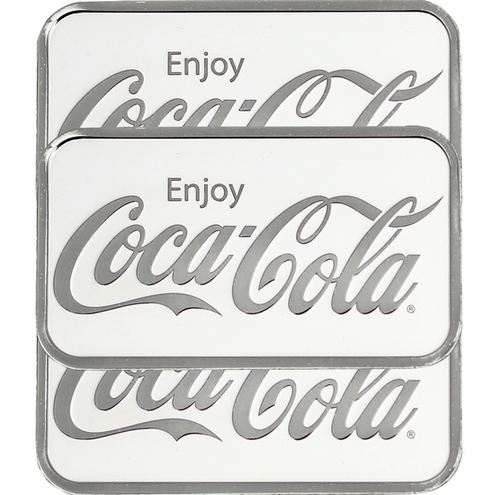 Coca-Cola 1oz .999 Silver Bar 3pc