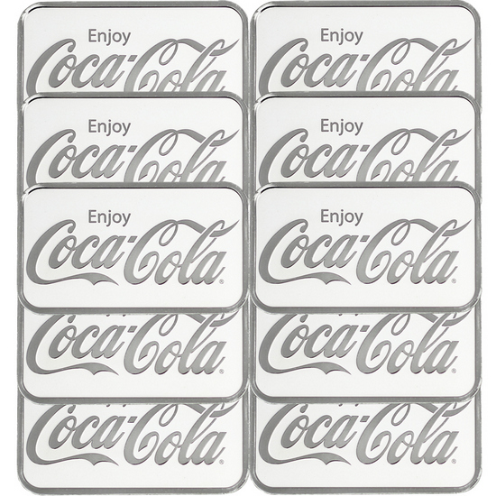 Coca-Cola 1oz .999 Silver Bar 10pc