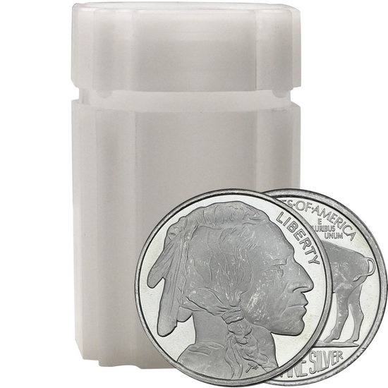 Buffalo Replica 1/2oz .999 Silver Medallion 20pc in Tube