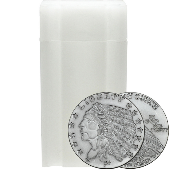 Indian Incused Replica 1/4oz .999 Silver Medallion 30pc in Tube