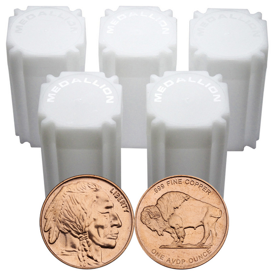 Buffalo Replica 1oz .999 Fine Copper Medallion 100pc