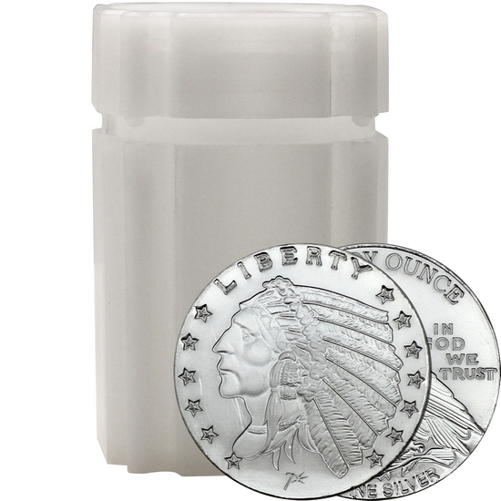 Indian Incused Replica 1/2oz .999 Silver Medallion 20pc in Tube