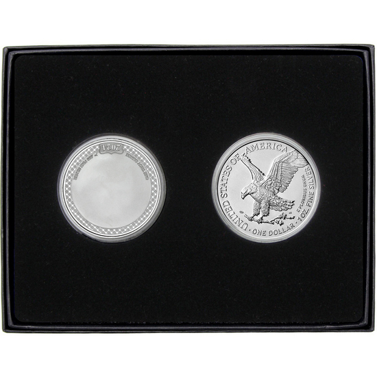 Congratulations Champs! Silver Medallion and Silver American Eagle 2pc Gift Set Congratulations Champs! Silver Medallion and Silver American Eagle 2pc Gift Set