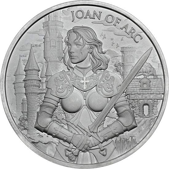Joan of Arc Legendary Warriors Series 1oz .999 Silver Medallion 5pc