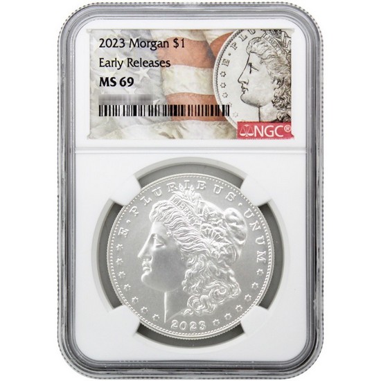 2023 Morgan and Peace Silver Dollar Set MS69 Early Releases NGC Flag Label 2023 Morgan and Peace Silver Dollar Set MS69 Early Releases NGC Flag Label