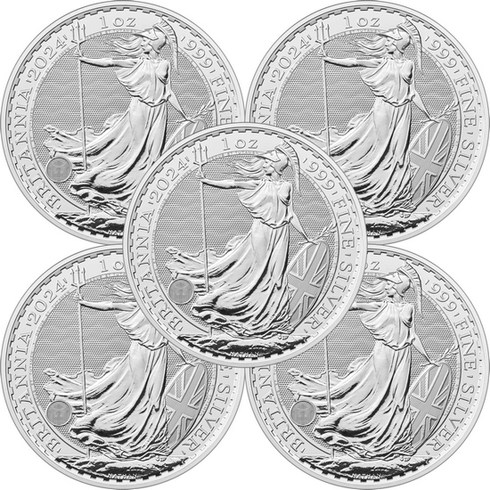 2024 Great Britain Silver Britannia 1oz BU 5pc