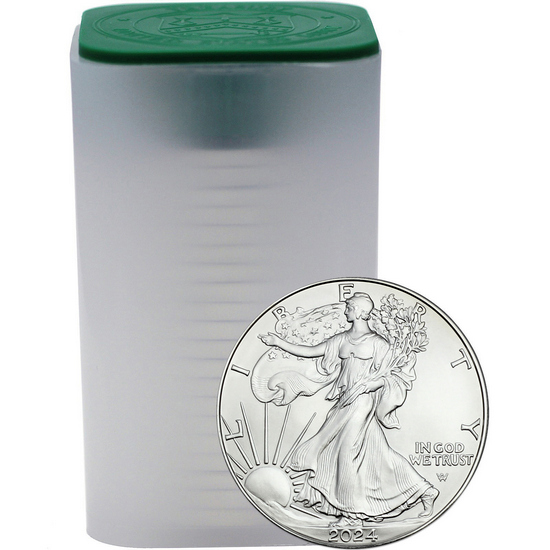 2024 Silver American Eagle BU Coin 20pc in Tube