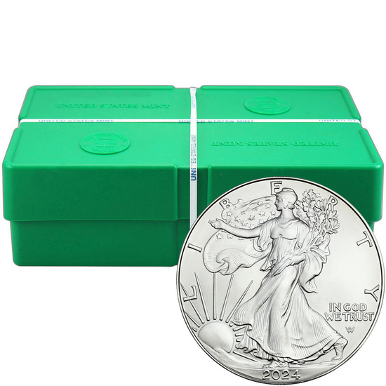 2024 Silver American Eagle BU Coin 500pc Monster Box