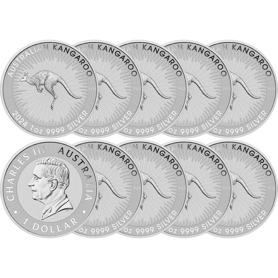 2024 P Australia Silver Kangaroo 1oz BU 10pc