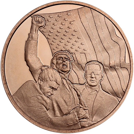 Donald Trump Fist Pump 1oz .999 Fine Copper Medallion 100pc Donald Trump Fist Pump 1oz .999 Fine Copper Medallion 100pc