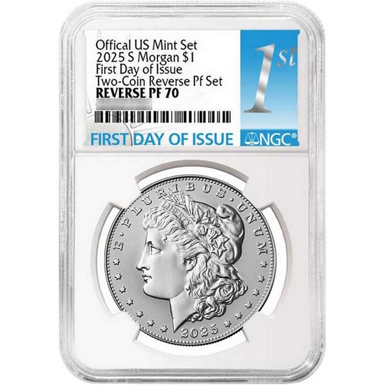 2025 S Morgan and Peace Silver Dollar Set Reverse PF70 UC FDI NGC 1st Label 2025 S Morgan and Peace Silver Dollar Set Reverse PF70 UC FDI NGC 1st Label
