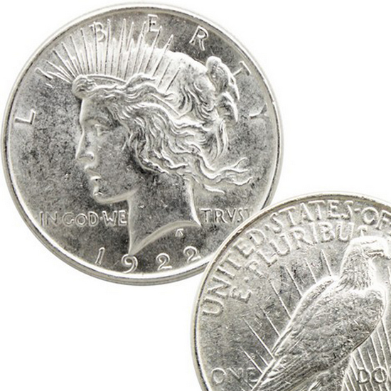 1922 P, D & S Peace Silver Dollar Trio VF/XF Condition