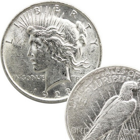 1923 P, D & S Peace Silver Dollar Trio VF/XF Condition