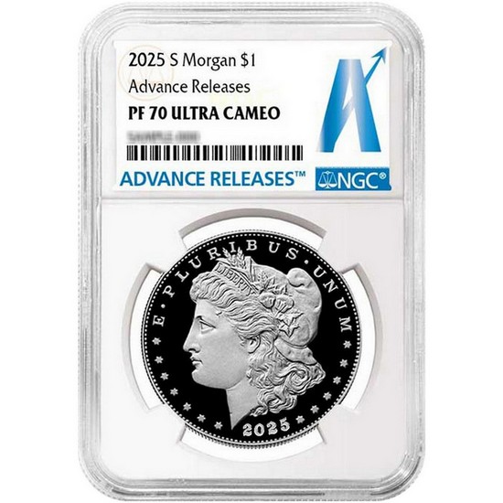 2025 S Morgan and Peace Silver Dollar Set PF70 Advance Releases NGC AR Label