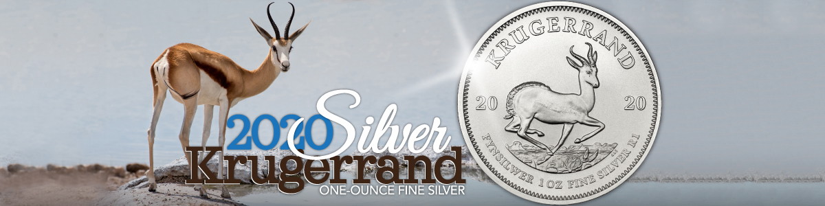 2020 Silver South African Krugerrand BU Coins 2020 Silver South African Krugerrand BU Coins