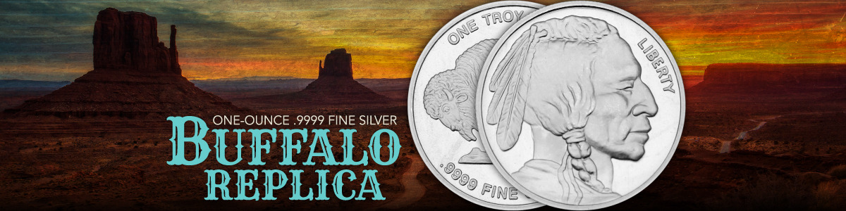 9999 Fine Silver Buffalo Replica Rounds 9999 Fine Silver Buffalo Replica Rounds