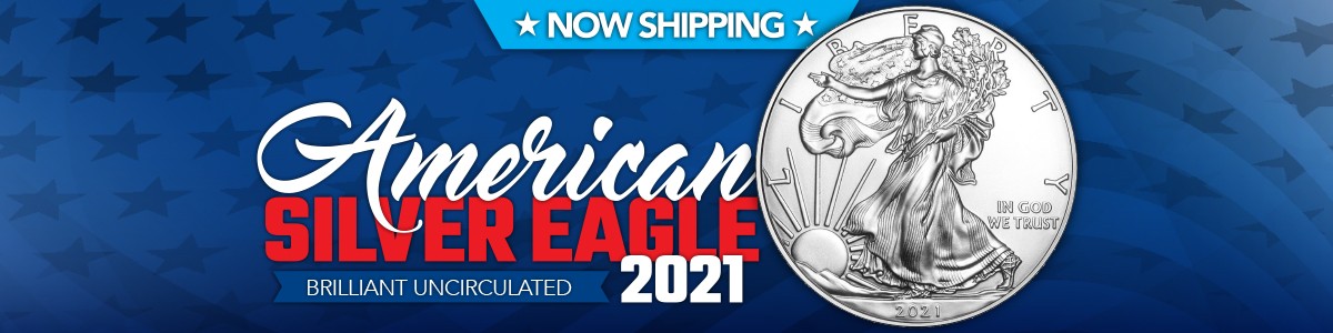 2021 Silver American Eagle BUs Heraldic Eagle Reverse 2021 Silver American Eagle BUs Heraldic Eagle Reverse