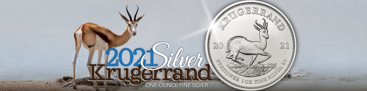 2021 Silver South African Krugerrand BU Coins 2021 Silver South African Krugerrand BU Coins