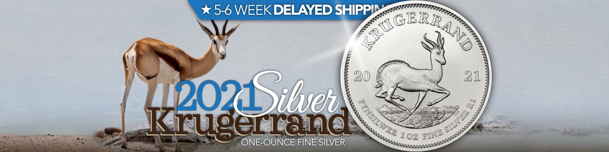 2021 Silver South African Krugerrand BU Coins 2021 Silver South African Krugerrand BU Coins