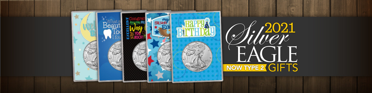 All Occasion Silver American Eagle BU Gift Holders All Occasion Silver American Eagle BU Gift Holders