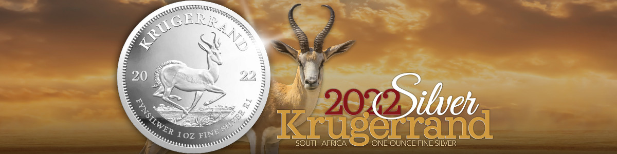 2022 Silver South African Krugerrand BU Coins 2022 Silver South African Krugerrand BU Coins