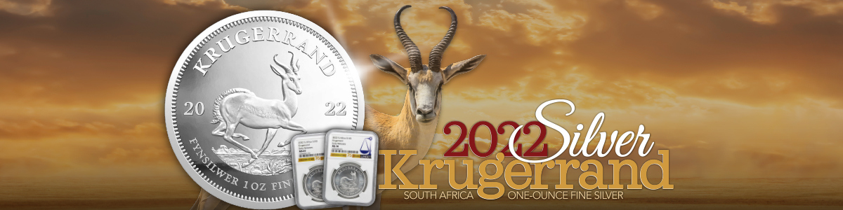 2022 Silver South African Krugerrand BU Coins 2022 Silver South African Krugerrand BU Coins