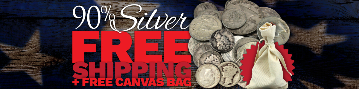 90% Silver United States Coins 90% Silver United States Coins Free Shipping and Canvas Bag with Purchase