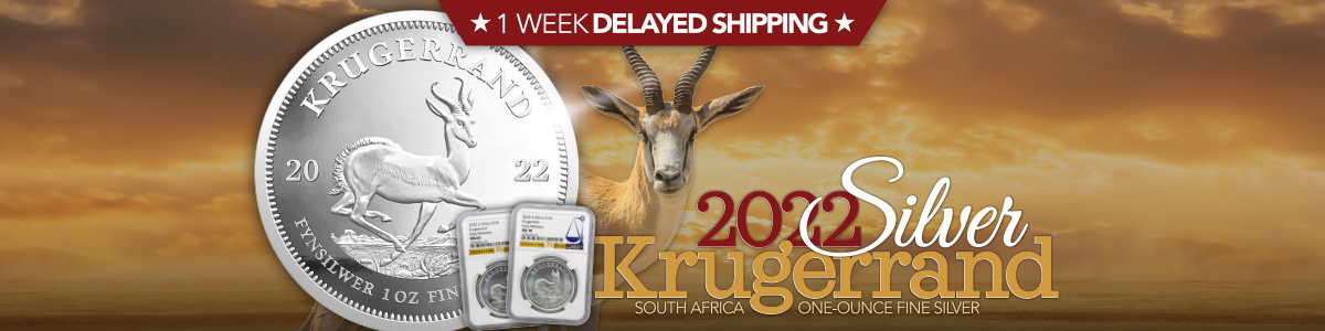 2022 Silver South African Krugerrand BU Coins 2022 Silver South African Krugerrand BU Coins
