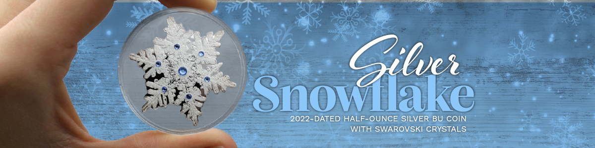 Snowflake Shape Silver Christmas Coins Snowflake Shape Silver Christmas Coins