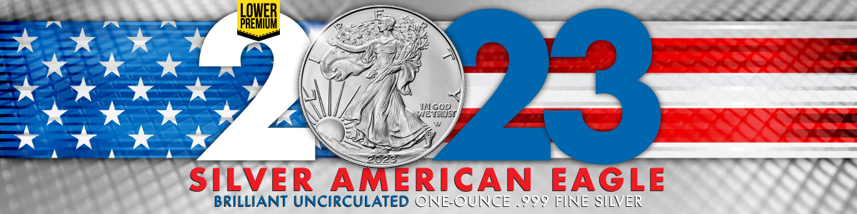 Lower Premium 2023 Silver American Eagle BUs Lower Premium 2023 Silver American Eagle BUs