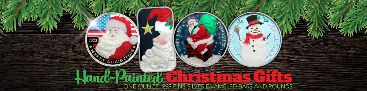 All Hand Enameled Painted Silver Bullion Bars and Rounds All Hand Enameled Painted Silver Bullion Bars and Rounds
