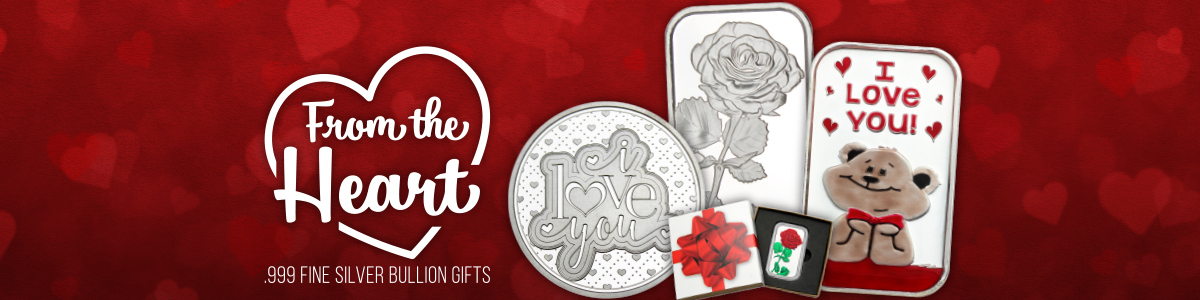 Love Themed .999 Fine Silver Bullion Love Themed .999 Fine Silver Bullion