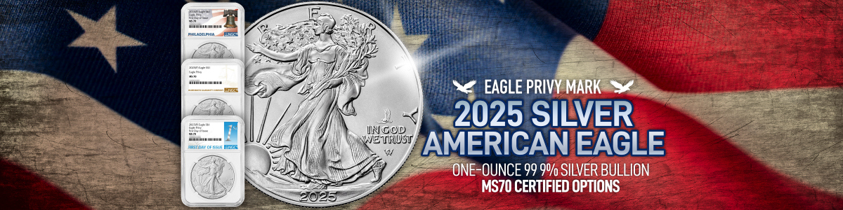 2025 Eagle Privy Silver American Eagle BU Raw Coins Available Now 2025 Eagle Privy Silver American Eagle BU Raw Coins Available Now