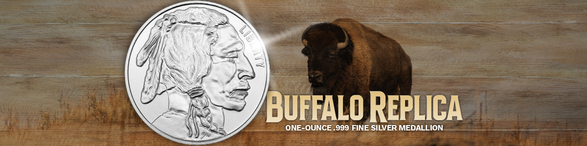 Silver Buffalo Coin Replica 1oz Rounds ST Minted