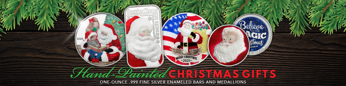2025 Exclusive Christmas Silver Keepsake Rounds and Bars