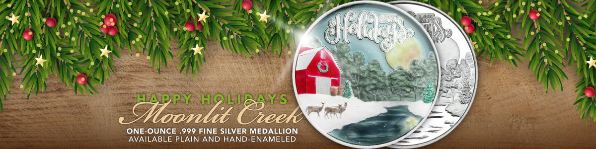 2025 Exclusive Christmas Silver Keepsake Rounds and Bars