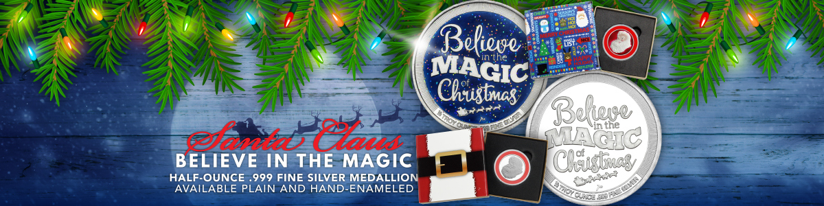 2025 Exclusive Christmas Silver Keepsake Rounds and Bars