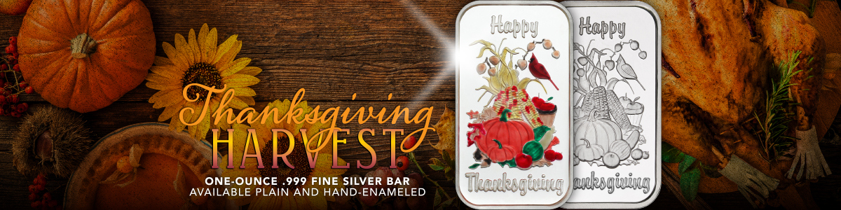 Thanksgiving .999 Fine Silver Gifts Hand Painted and Plain Thanksgiving .999 Fine Silver Gifts Hand Painted and Plain